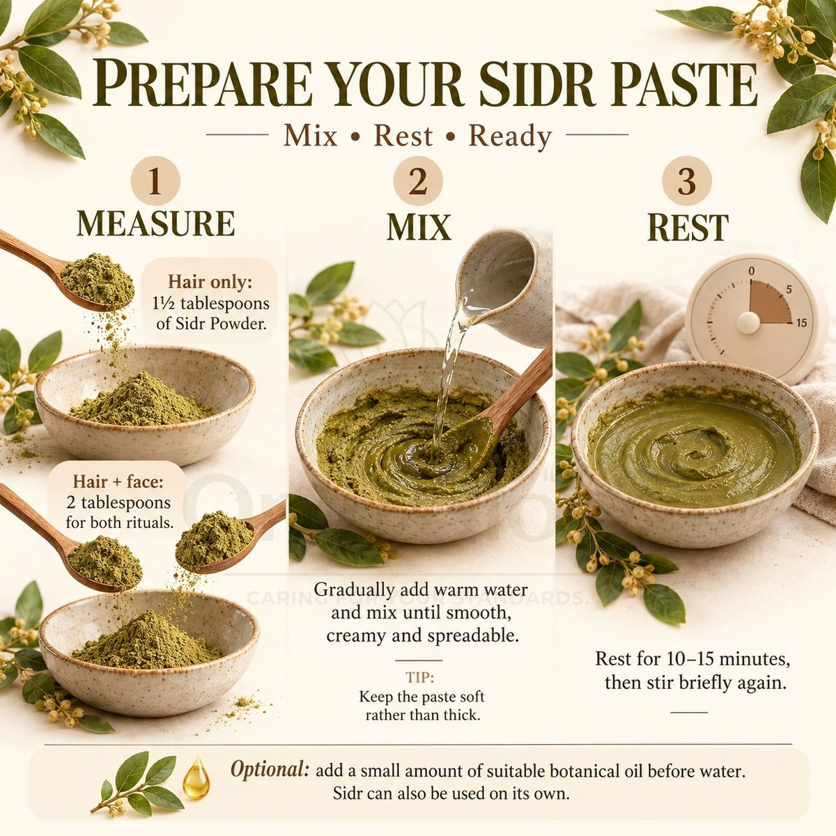 Sidr Powder — Hair and Skin Reset for Weak/Dull Hair & Oily-Acne Skin