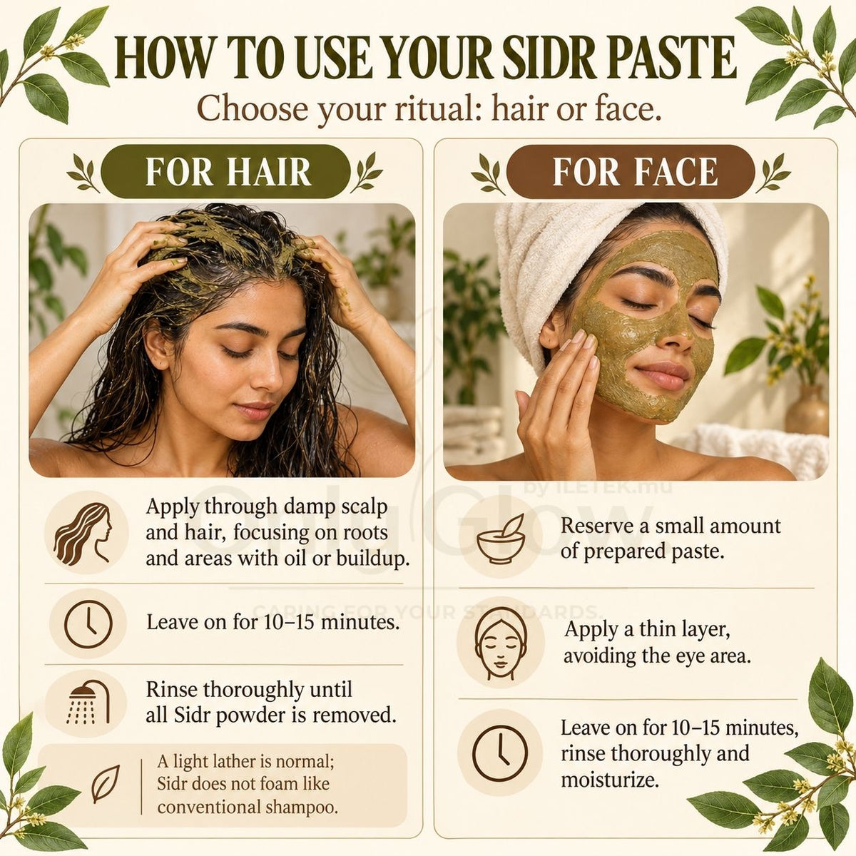 Sidr Powder — Hair and Skin Reset for Weak/Dull Hair & Oily-Acne Skin